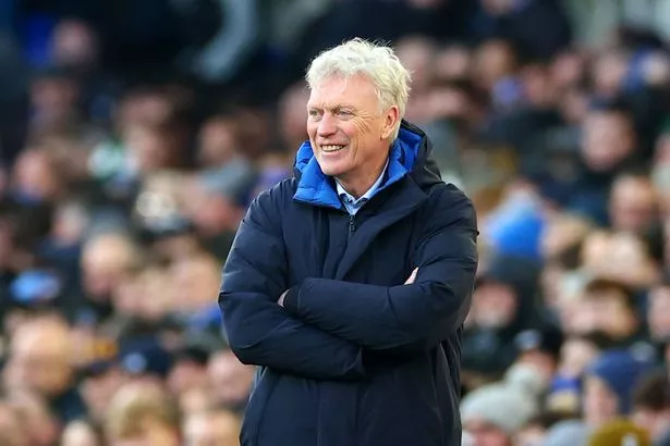 Everton manager David Moyes looks on
