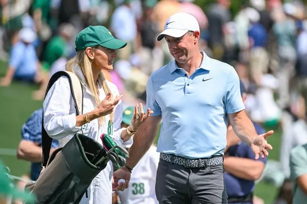 Erica Stoll and Rory McIlroy speak