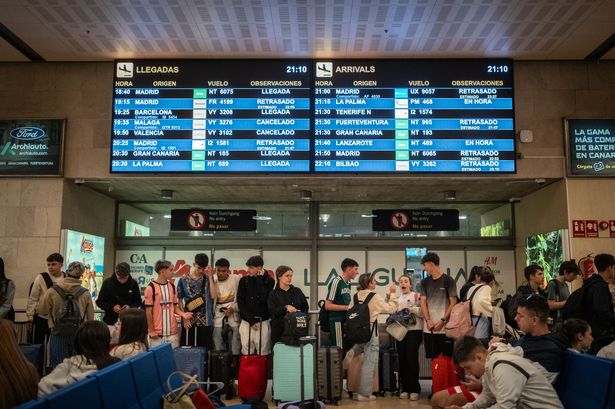 People at Los Rodeos Airport, Tenerife, Spain