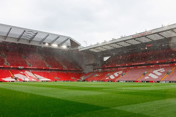 General view inside the stadium prior to the Premier League match between Liverpool and Arsenal at Anfield