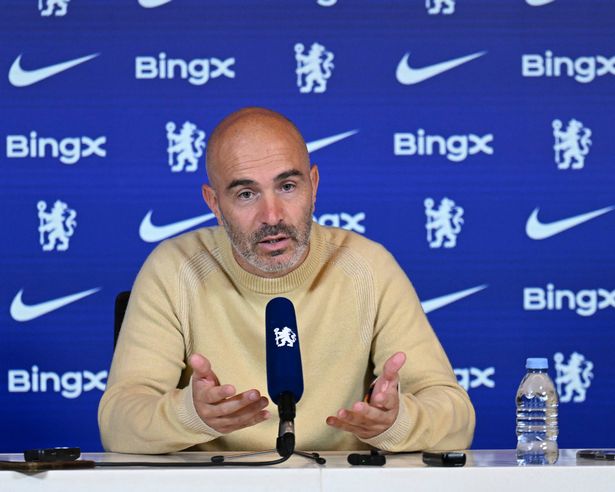 Enzo Maresca speaks at a press conference