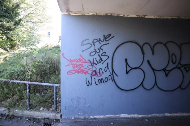 Graffiti on the walls of an underpass in Litherland