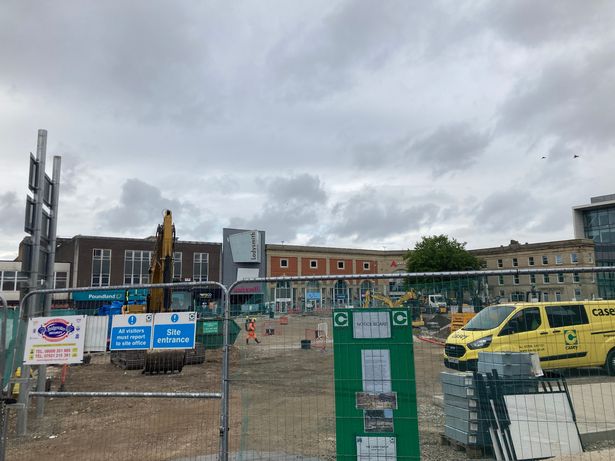 Construction work going on in Ashton town centre