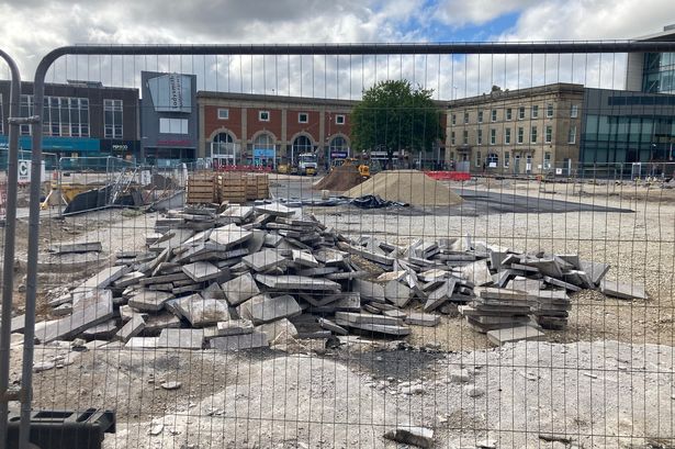 Construction work going on in Ashton town centre