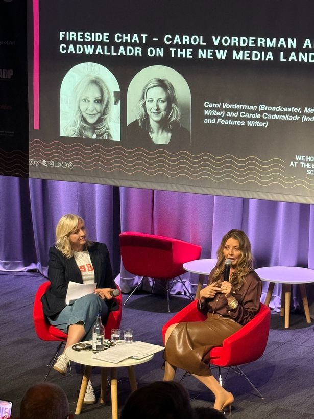 Carole Cadwalladr and Carol Vorderman 