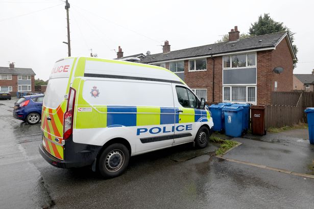 Police van on Bevington Street, Ashton-in-Makerfield