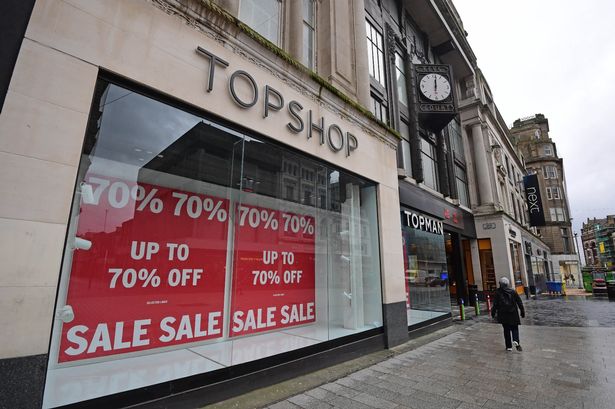 The former Topshop store in Liverpool in 2021