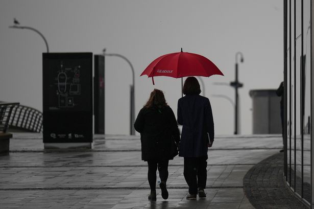 Liverpool in the rain 