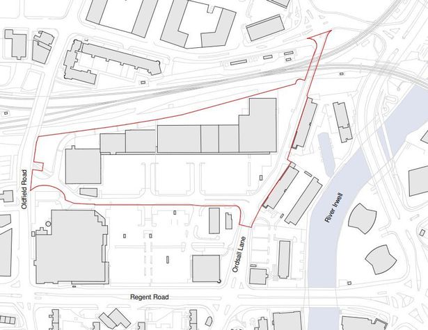 A map showing the location of the proposed scheme at Regent Retail Park (Image: planning documents)