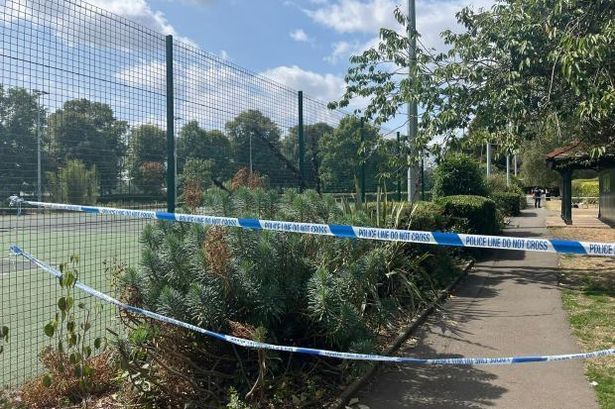 Part of Cripplegate Park was taped off by police