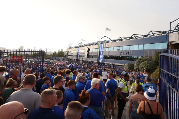 A general view of supporters outside St Andrew's @ Knighthead Park