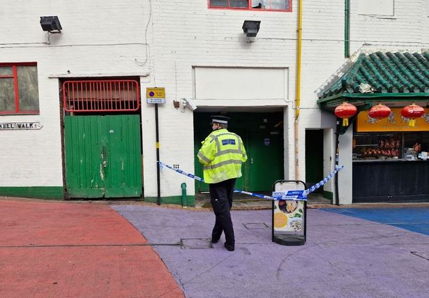 Police at the scene of the crime in Birmingham