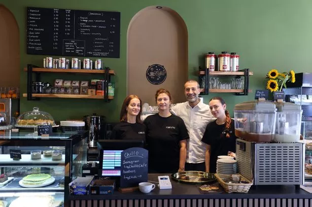 The Chill-O Cafe team on Renshaw Street with owner Fadi
