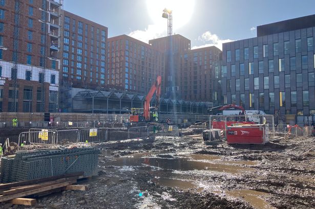 Brewery Gardens, where construction of more than 500 homes has started at the site of the former Boddingtons Brewery.