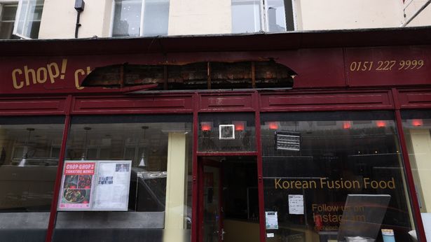 Damage to the front of Chop Chop after the fire 