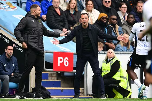 Birmingham City manager Chris Davies on the touchline at Coventry City