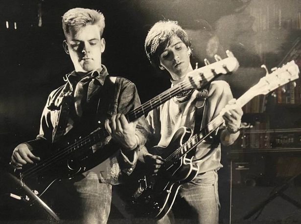 Jonny Marr and Andy Rourke of The Smiths.