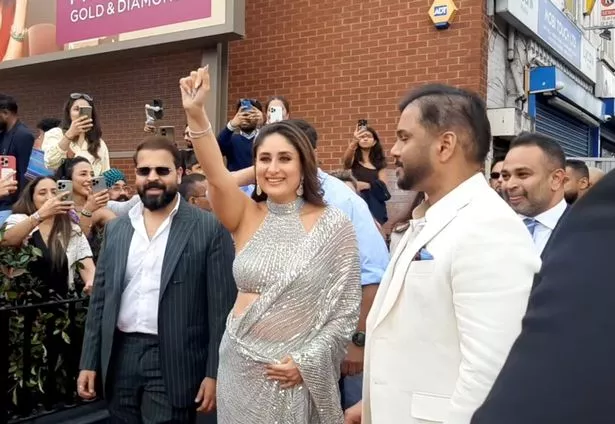 Kareena Kapoor greets fans on Soho Road, Handsworth