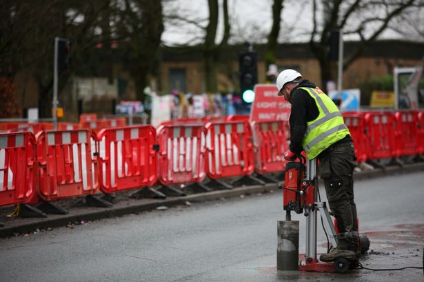 Previous roadworks on Lightbowne Road, Manchester