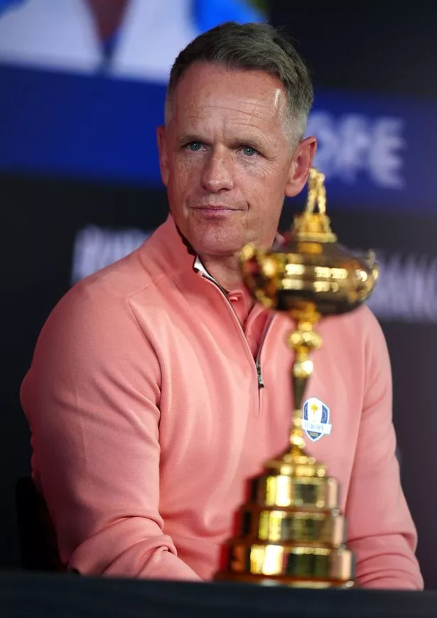 Europe captain Luke Donald during a press conference at the Bethpage Black Course in Farmingdale, New York ahead of the 2025 Ryder Cup starting on Friday. Picture date: Monday September 22, 2025. PA Photo. Photo credit should read: Mike Egerton/PA Wire.

RESTRICTIONS: Use subject to restrictions. Editorial use only, no commercial use without prior consent from rights holder.