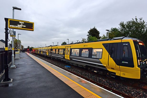 A Merseyrail train was taken out of service following a "malfunction"