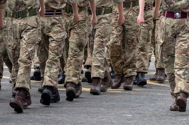 Aberdeen, Scotland, UK - 29th Jun, 2019 : Military personnel, veterans and cadets taking part in a parade along Union Street, Aberdeen, to mark Armed Forces day 2019 in the UK.