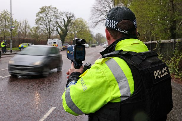 The PSNI cracking down on speeding - stock image