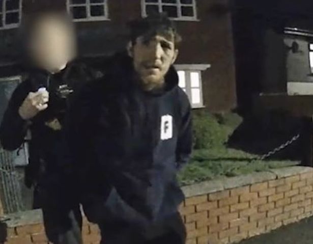 man being arrested by police
