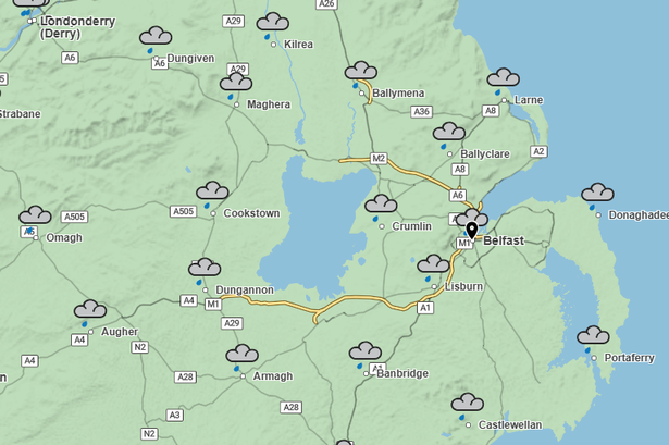 Northern Ireland weather map for week ahead