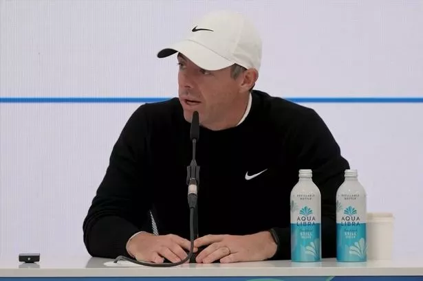 Rory McIlroy speaking in a press conference