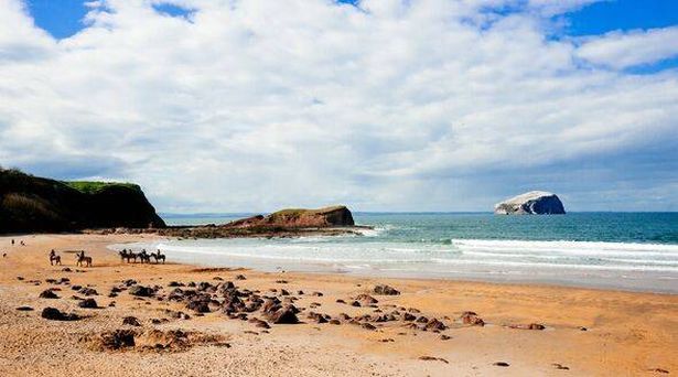 Seacliff beach in Scotland