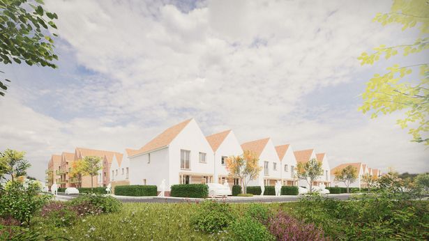 An artist's impression of the new Longmoor Village development between Ashton Vale and Long Ashton in South Bristol