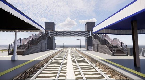 The proposed new footbridge at the station