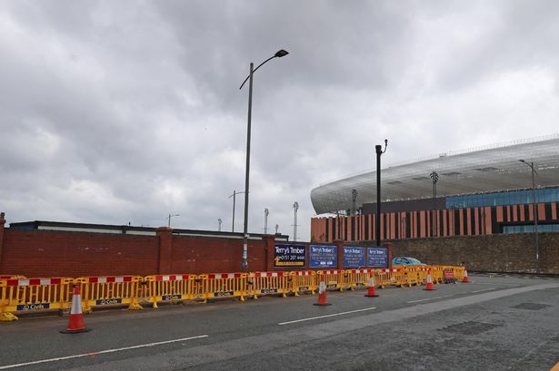 The Holy Trinity fan zone opposite Bramley Moore Stadium.