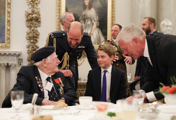 
The Prince and Princess of Wales attend a tea party hosted by The King, Patron of the Royal British Legion, and The Queen for veterans and members of the Second World War generation. 