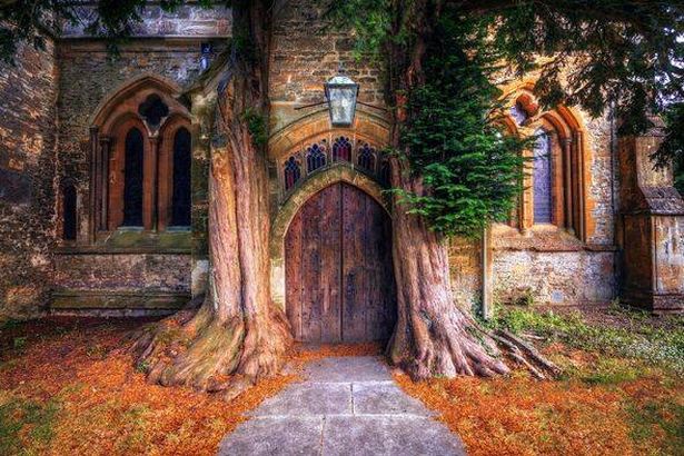 The 'Tokien doors' at St Edward's Church in Stow-on-the-Wold