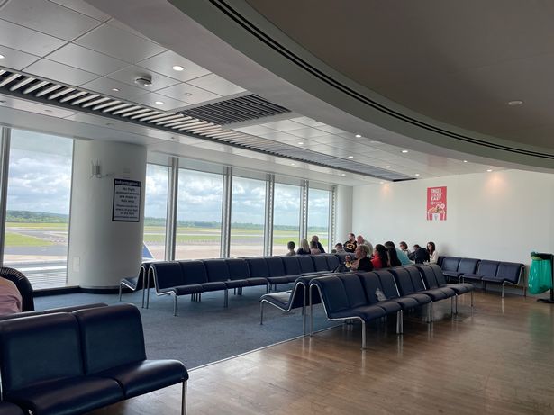 One of the lounge areas in Manchester Airport's Terminal 3