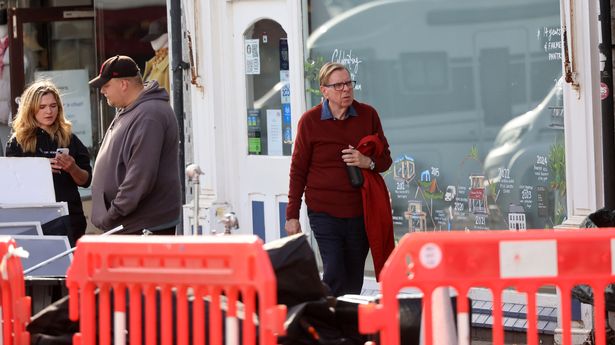 Timothy Spall outside Brod, in Penarth