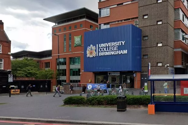 Google Maps street view of the front of University College Birmingham in Summer Row 