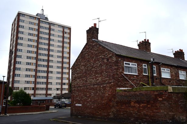 Vine House abandoned tower block in Seaforth.