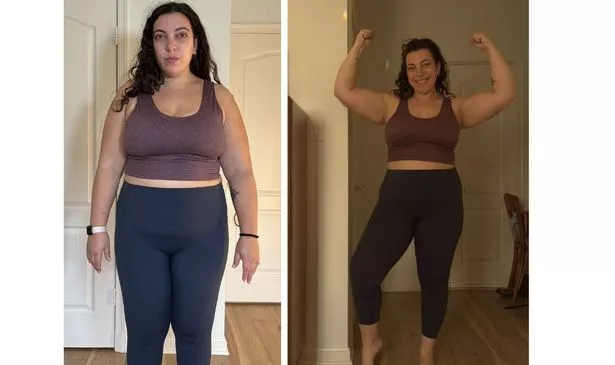 Before and after user used the WalkFit app