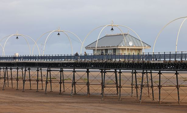 The aftermath of the fire on Southport Pier