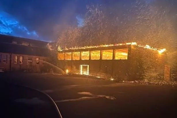 Firefighters spent hours tackling the fire at the empty school