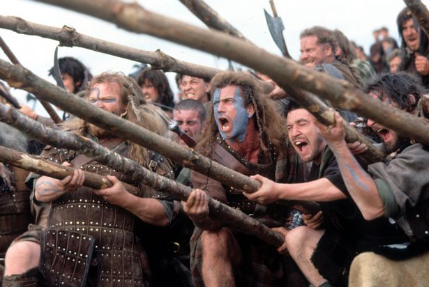 Mel Gibson in a scene from the film 'Braveheart', 1995