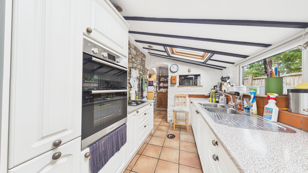The galley kitchen