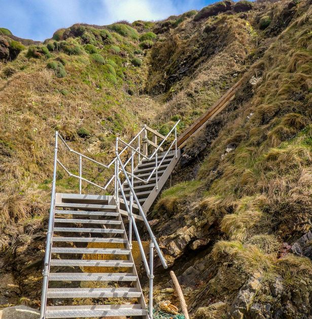 'Staircase to the Beach' at Hen Borth near South Stack