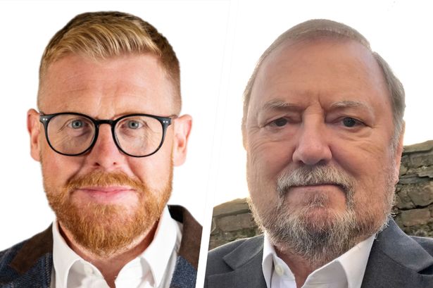 Cabinet members Aled Vaughan Owen (left) and Alun Lenny 