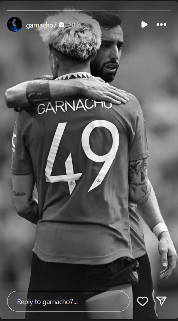 The picture Alejandro Garnacho posted on to his Instagram story. 