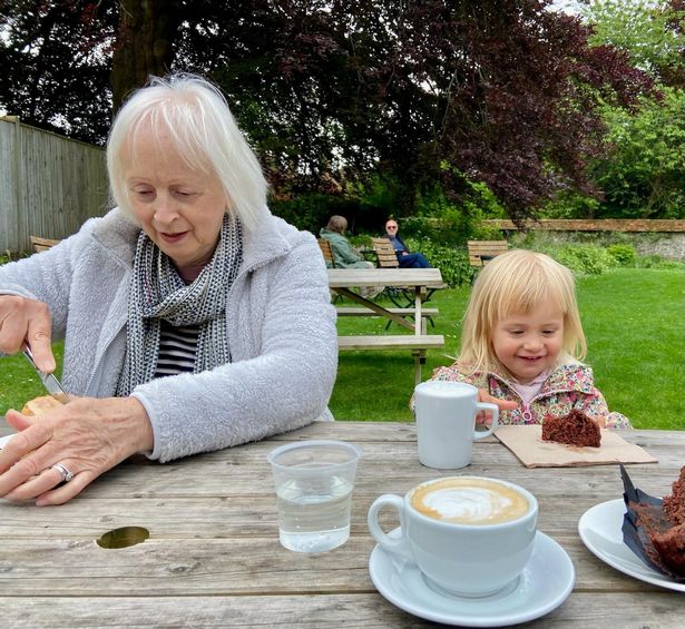 Jan Forster and her granddaughter