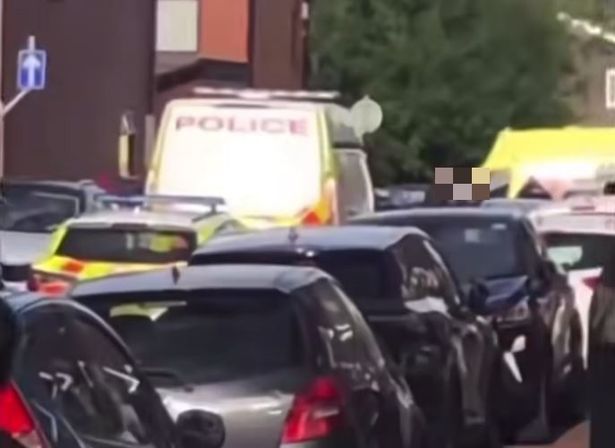 Police and paramedics at the scene